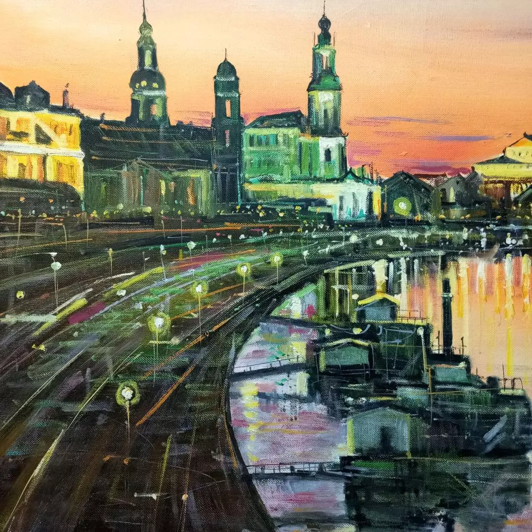 Картина. Владимир Попов Дрезден, холст, масло, 50х60 см. Авторская живопись.