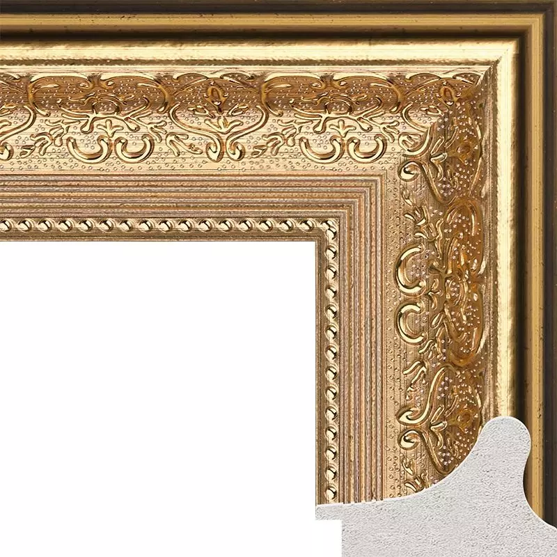 Рама багетная 50x60 для картин и зеркал - 6,5 см, классическая, пластиковая, с креплением, без стекла, М-30-1
