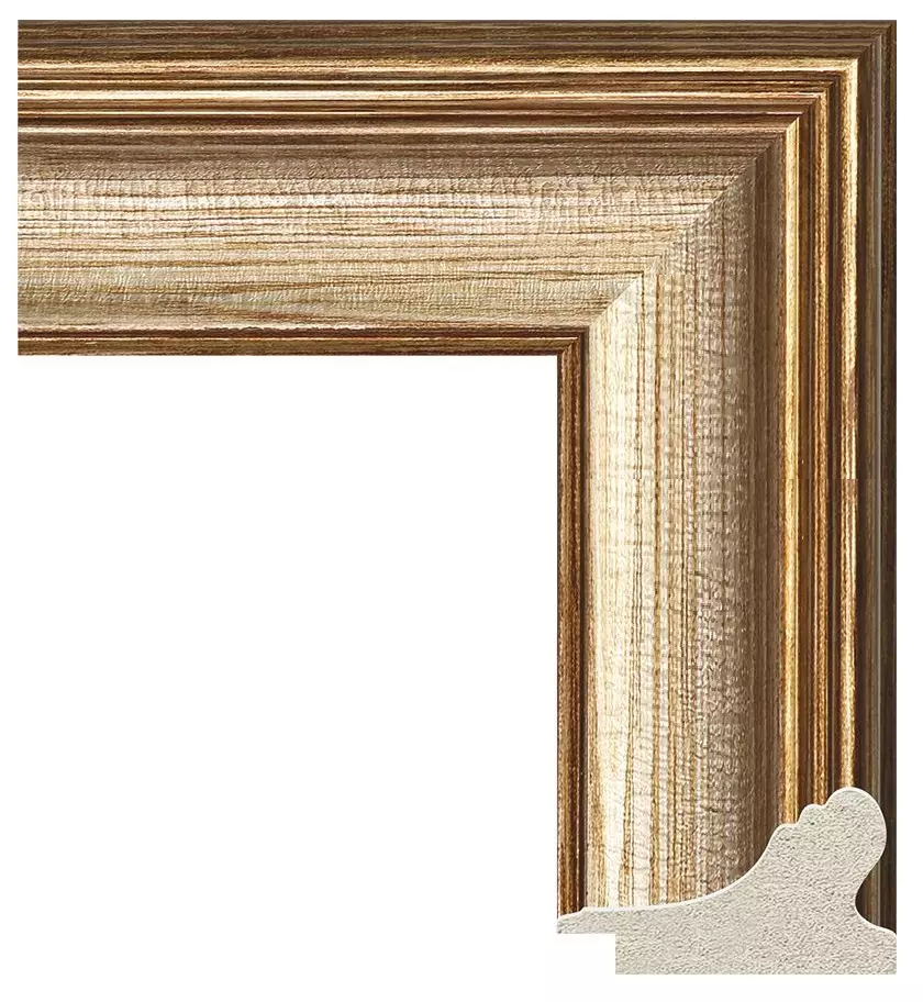 Рама багетная 30x40 для картин и зеркал - 5,8 см, классическая, пластиковая, с креплением, М-5-2
