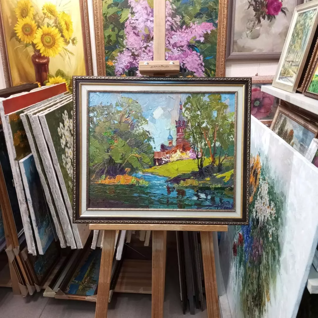 Картина. Александр Филиппов. Хороший день на Пасху. Холст, масло. 40х50 см. Авторская живопись.
