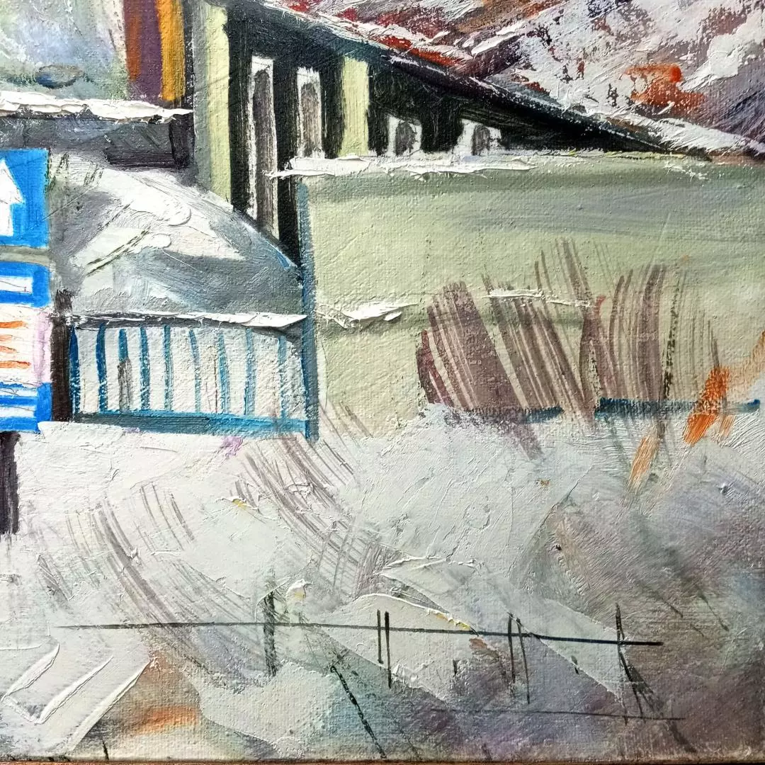 Картина. Владимир Попов Никольский храм, холст, масло, 50х70 см. Авторская живопись.