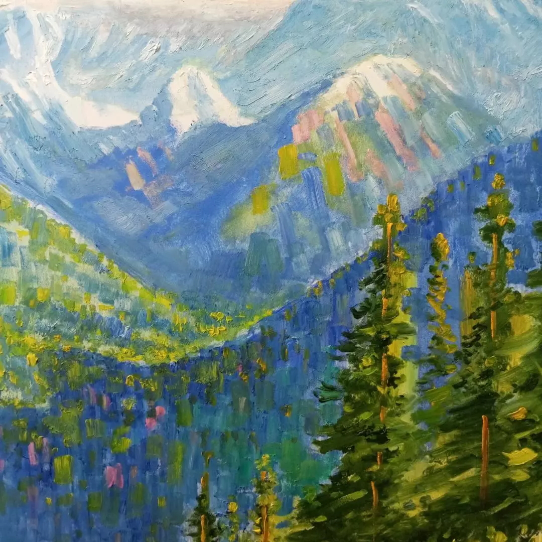 Картина. Сулеков Юрий. Шория, оргалит, масло, 61х67. Авторская живопись.