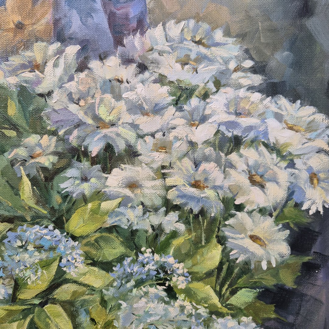 Картина. Галина Соловьёва. Черемуха. Холст, масло. 60х50см. Авторская живопись.