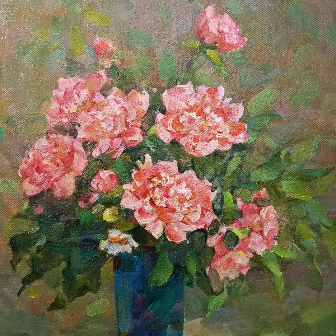 Картина. Татьяна Поплавская. Пионы. Холст, масло. 50х40 см. Авторская живопись.
