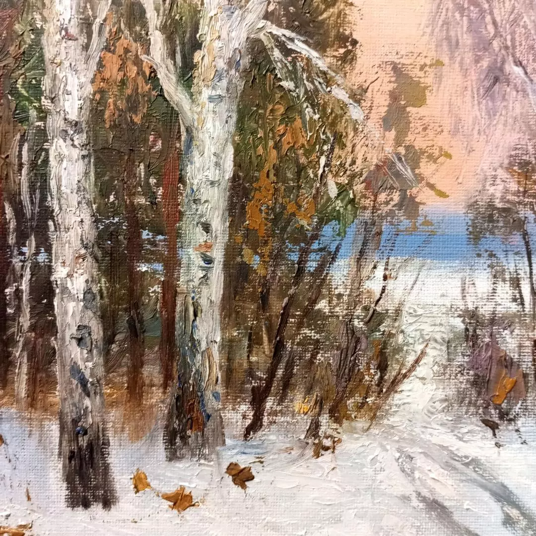 Картина. Стефан Домусчи Этюд г. Борисогебск, холст, картон, масло, 35х50 см. Авторская живопись.
