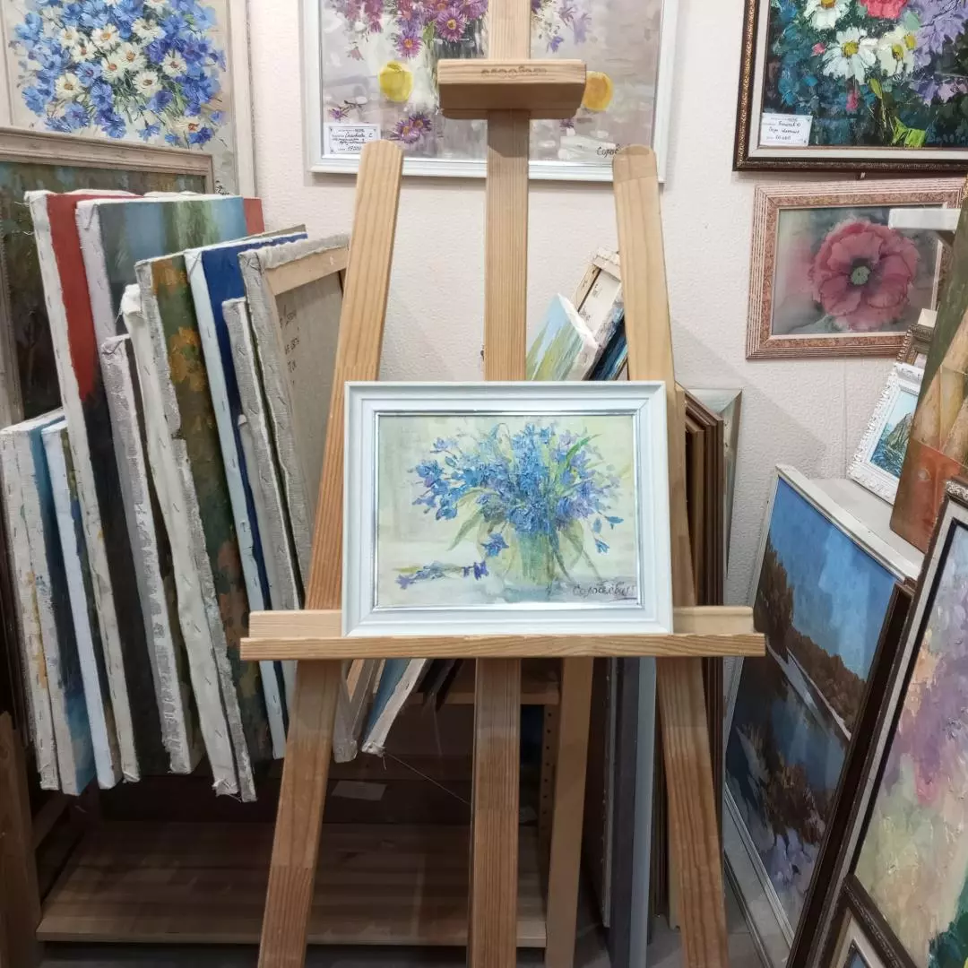 Картина. Светлана Соловьева. Пролески. Холст, масло. 18х24 см. Авторская живопись.