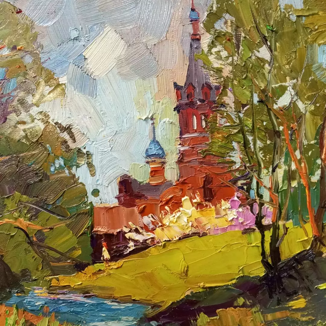 Картина. Александр Филиппов. Хороший день на Пасху. Холст, масло. 40х50 см. Авторская живопись.