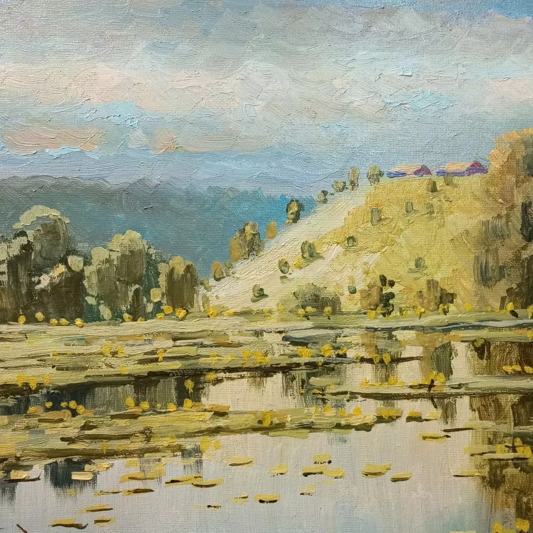 Картина. Александр Давыдов. Старый затон. Холст, масло, 50х40. Авторская живопись.