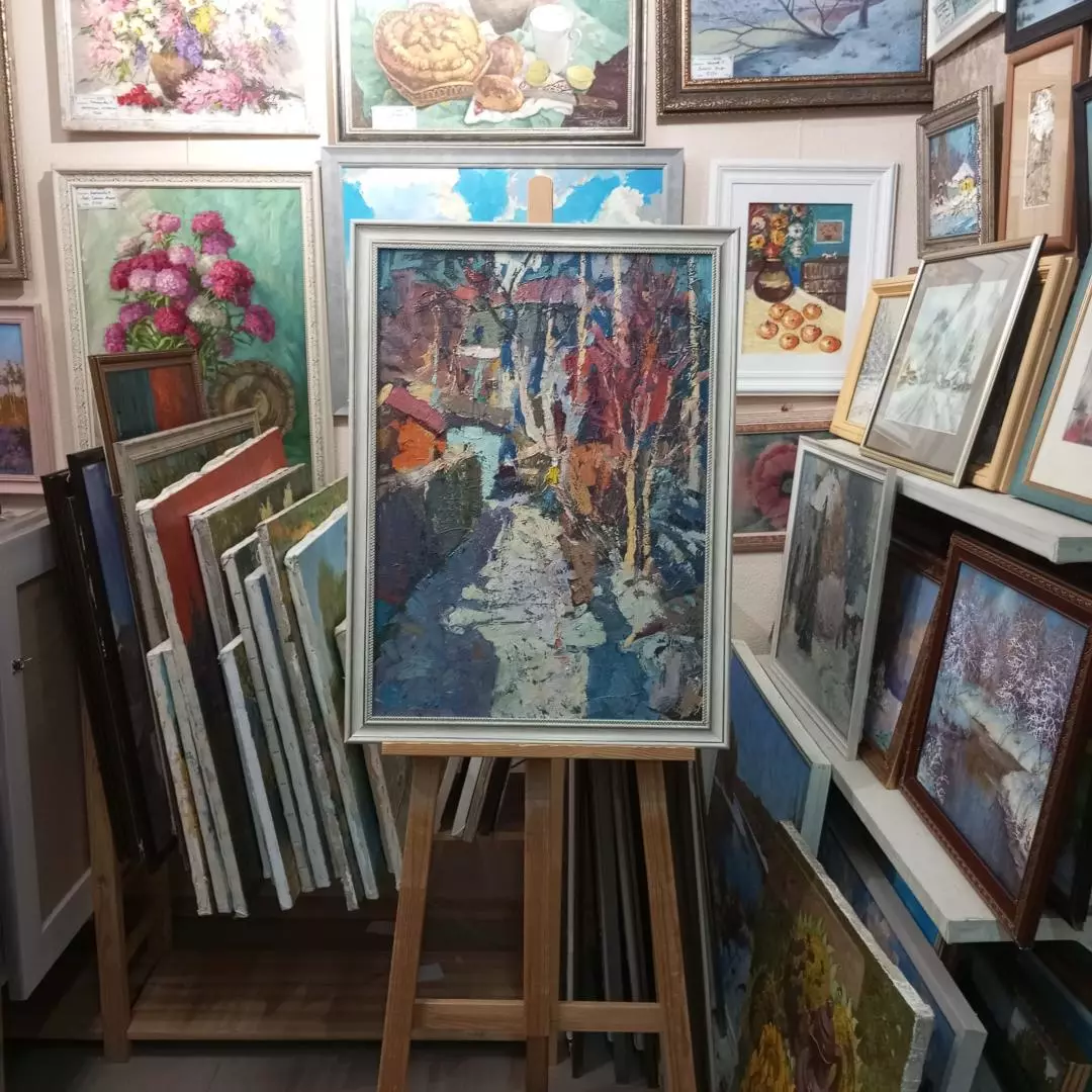 Картина. Юрий Болотов. Март. Холст, масло. 50х70 см. Авторская живопись