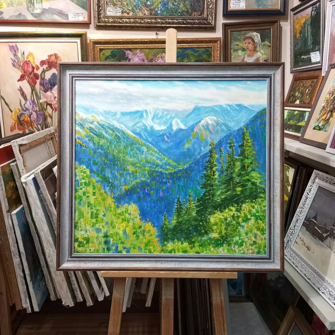 Картина. Сулеков Юрий. Шория, оргалит, масло, 61х67. Авторская живопись.
