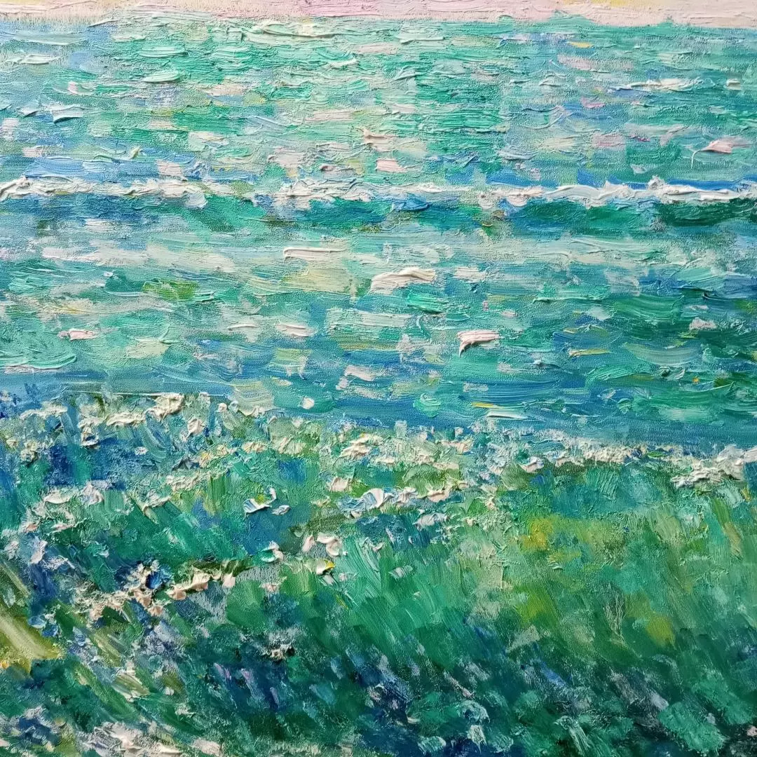 Картина. Сулеков Юрий. Морской этюд, оргалит, масло, 61х62. Авторская живопись.