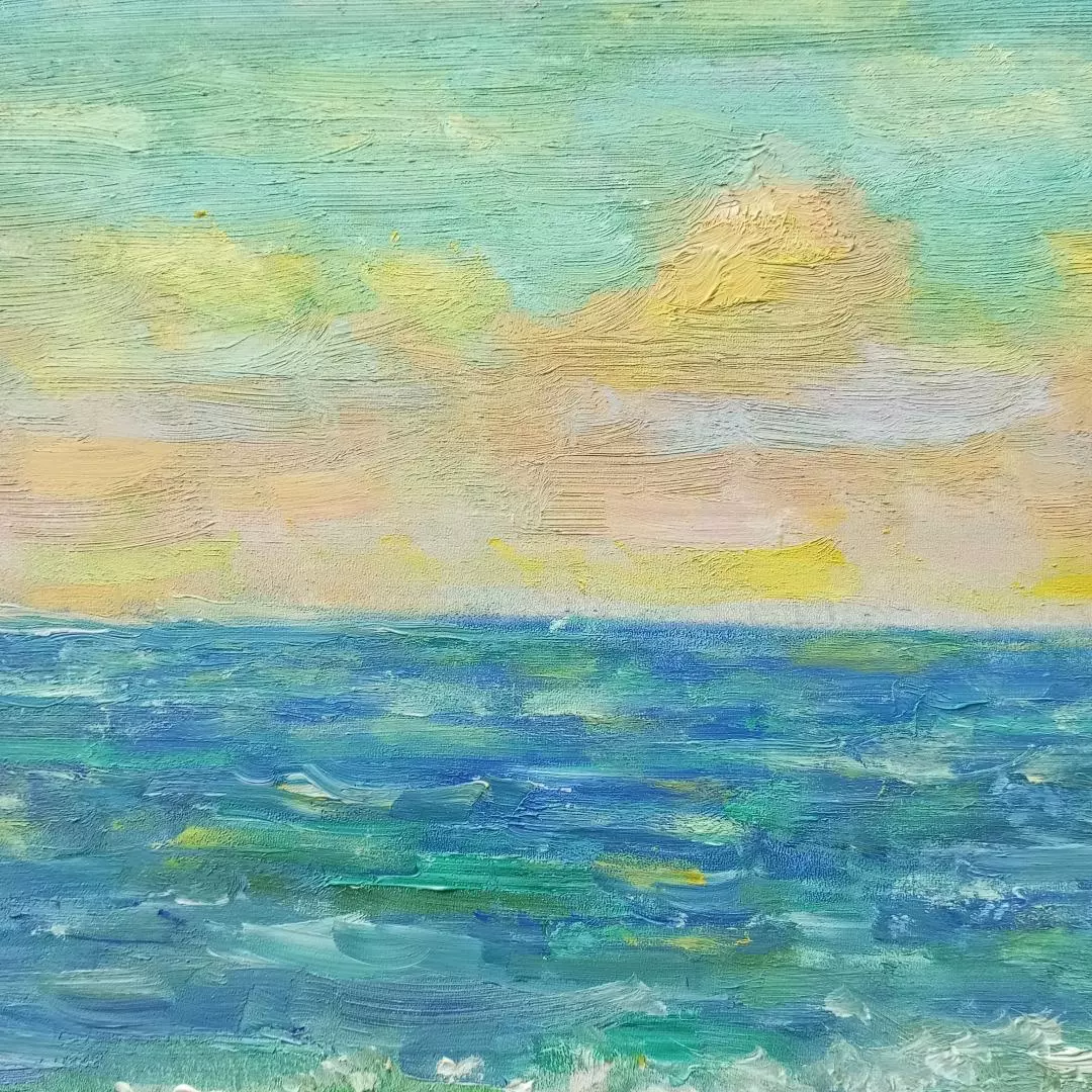Картина. Сулеков Юрий Море, оргалит, масло, 60х70см. Авторская живопись.