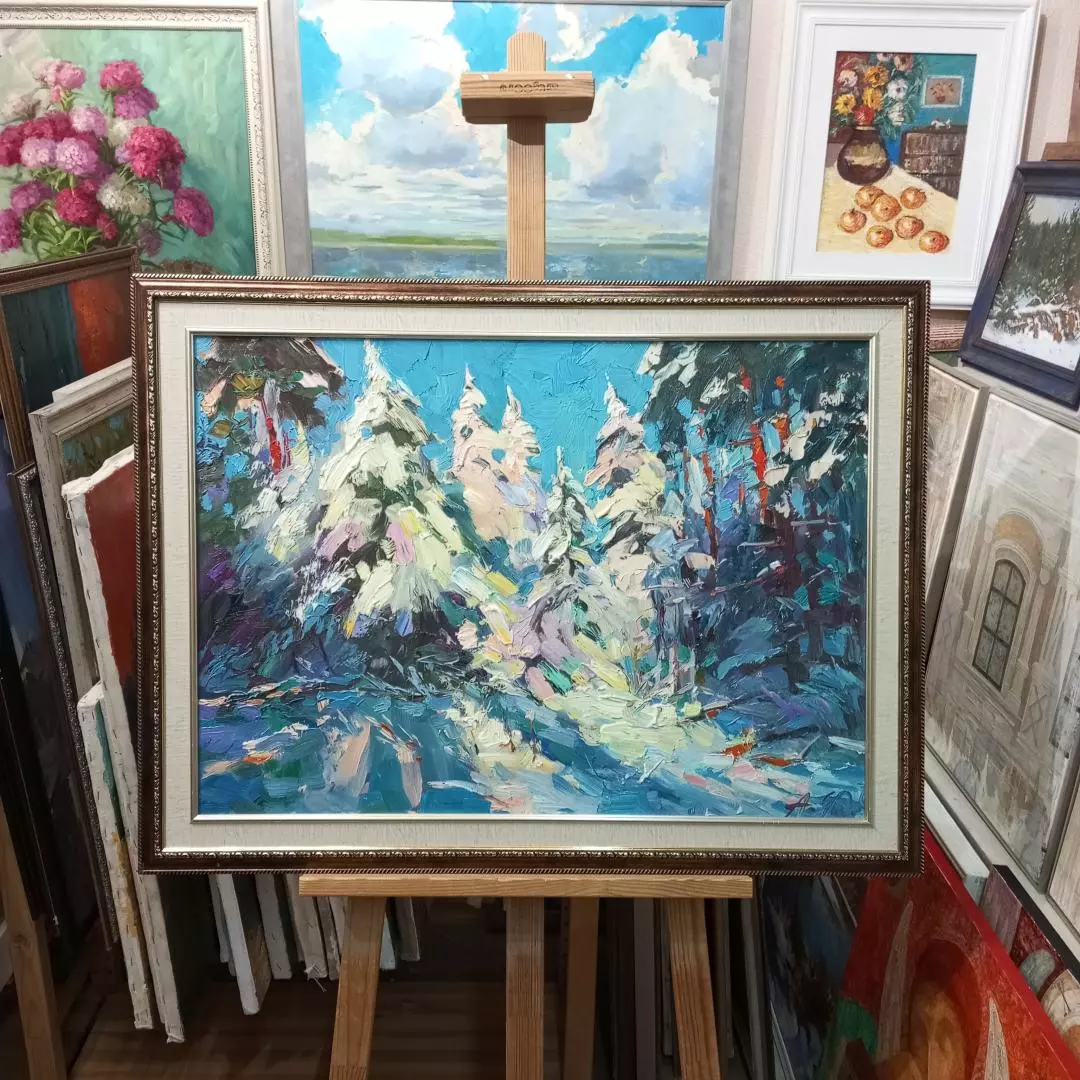 Картина. Александр Филиппов. Снежная сказка. Холст, масло. 50х70 см. Авторская живопись.