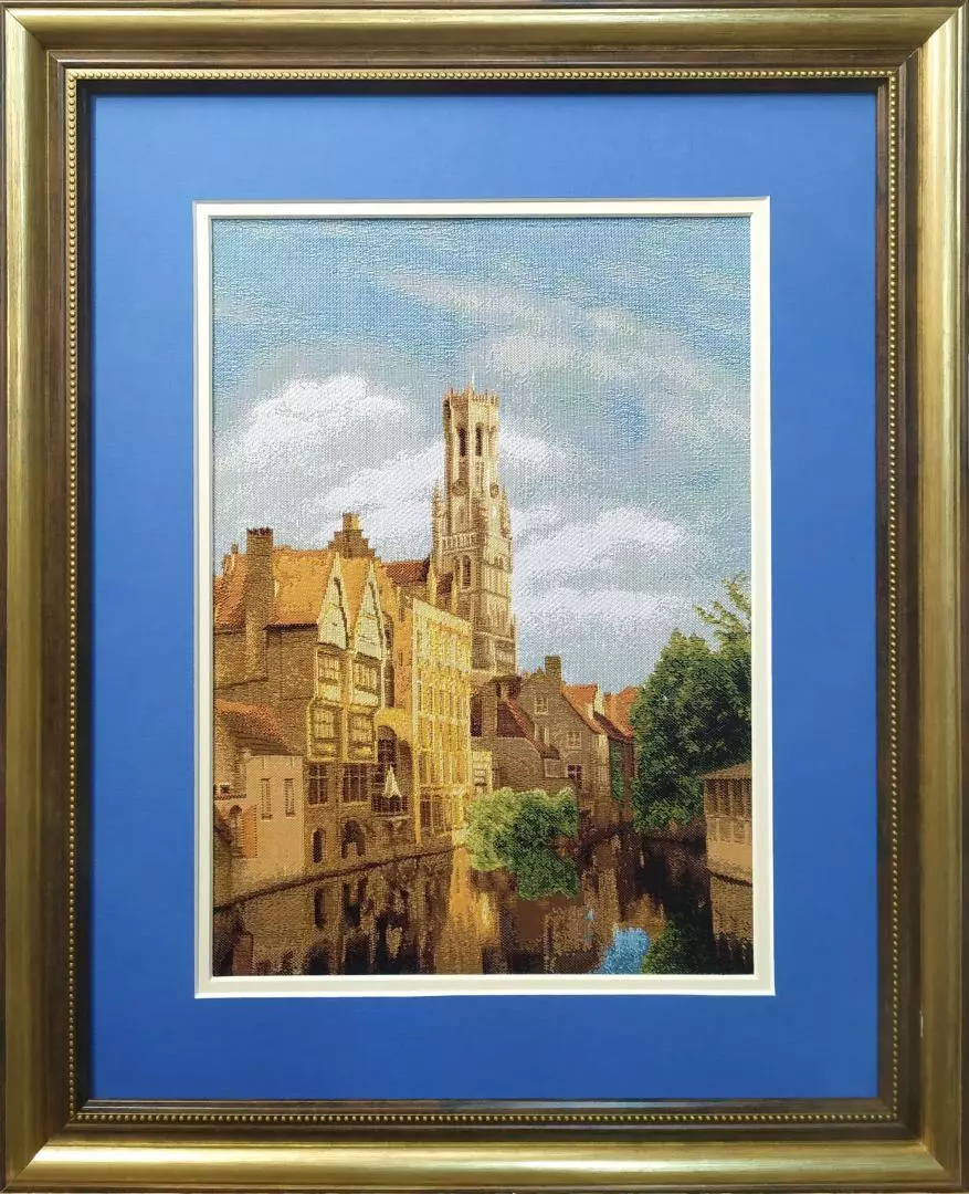 Гобелен в раме. Брюгге. 49х40 см