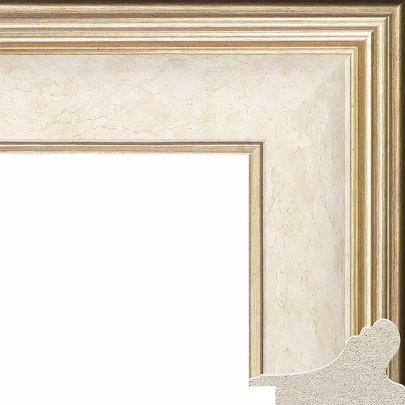 Рама багетная 50x50 для картин и зеркал - 5,8 см, классическая, пластиковая, с креплением, М-5-1