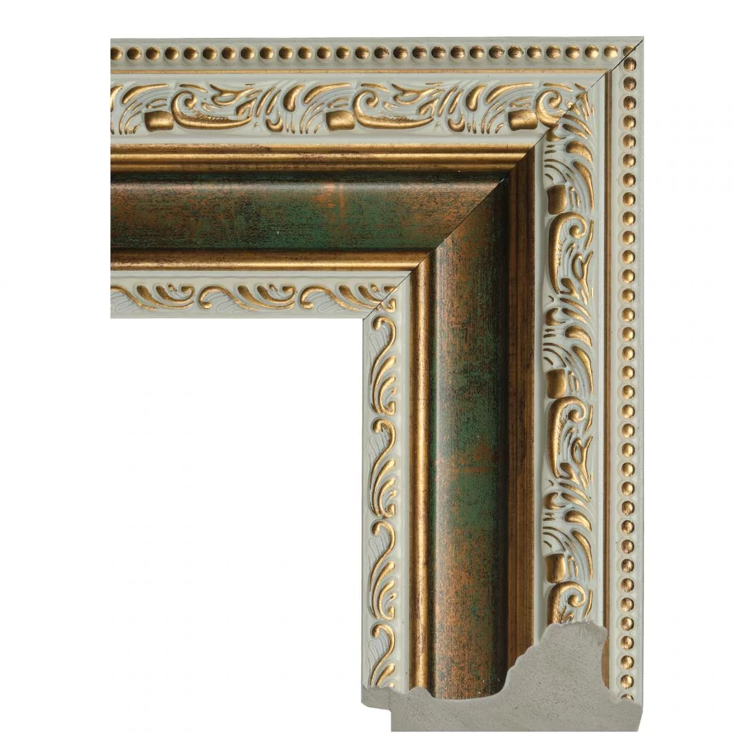 Багетная рама 95x100 для картин и зеркал, ширина - 8,5 см, классическая, пластиковая, с креплением, 38-18