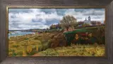 Картина. Александр Золотых Осень в Константиново, холст, масло,  40х80 см. Авторская живопись.