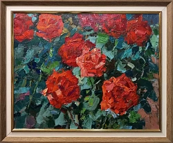 Картина. Юрий Болотов. Запах роз. Холст, масло. 40х50 см. Авторская живопись