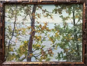 Картина. Петрова М. Осенний день, картон, масло 30х40 см. Авторская живопись