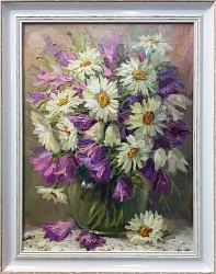 Картина. Никколова И.А. Дачный букетик. Холст, масло. 40х30 см. Авторская живопись. 