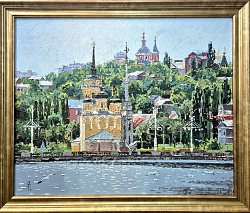 Картина. Виталий Мартыненко. Адмиралтейская площадь Воронеж. Холст, масло. 45х55 см. Авторская живопись.