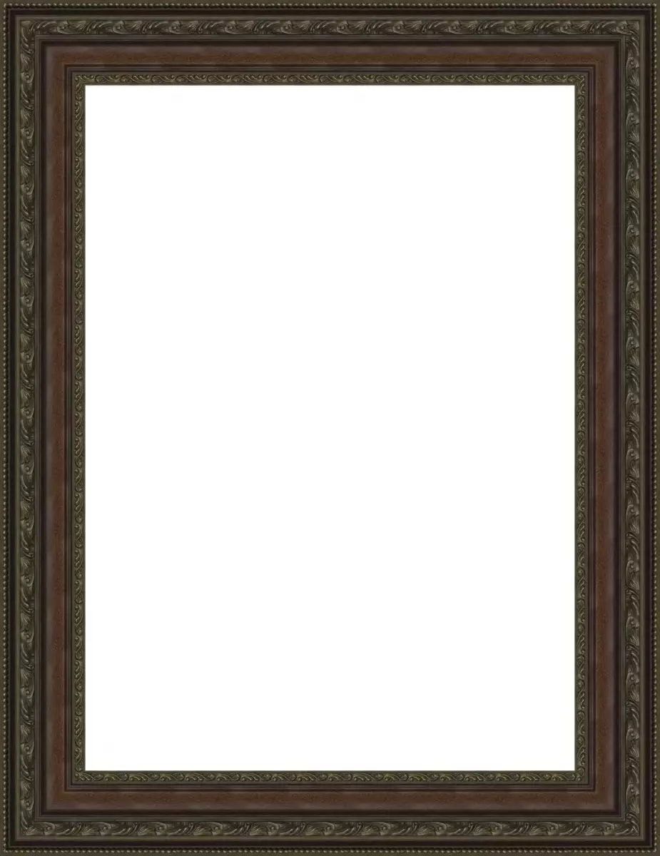 Рама багетная 40x50 для картин и зеркал, коричневая - 8,5 см, классическая, пластиковая, с креплением, 844-950