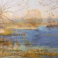 Картина. Александр Давыдов. Осень. холст, масло, 45х60 см. Авторская живопись.