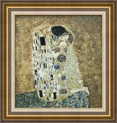 Гобелен в раме. Климт. Поцелуй. 40х38 см