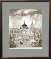 Картина. Семенов В, Благовещенский храм, офорт, резцовая гравюра, 34х29 см. Авторская графика.