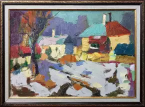 Картина. Юрий Болотов. Солнечное утро. Холст, масло. 35х50 см.. Авторская живопись