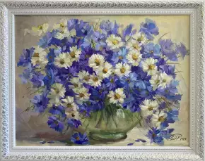 Картина. Никколова И.А. Дачный буке. Холст, масло. 30х40 см. Авторская живопись.
