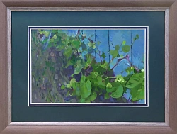Картина. Евгений Кострюков "Виноград" картон, масло, 18х28 см. Авторская живопись.