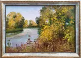Картина. Стефан Домусчи Этюд, холст, картон, масло, 32х47 см. Авторская живопись.