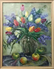 Картина. Ольга Пономарева Майский букет. оргалит, масло, 59х44. Авторская живопись.