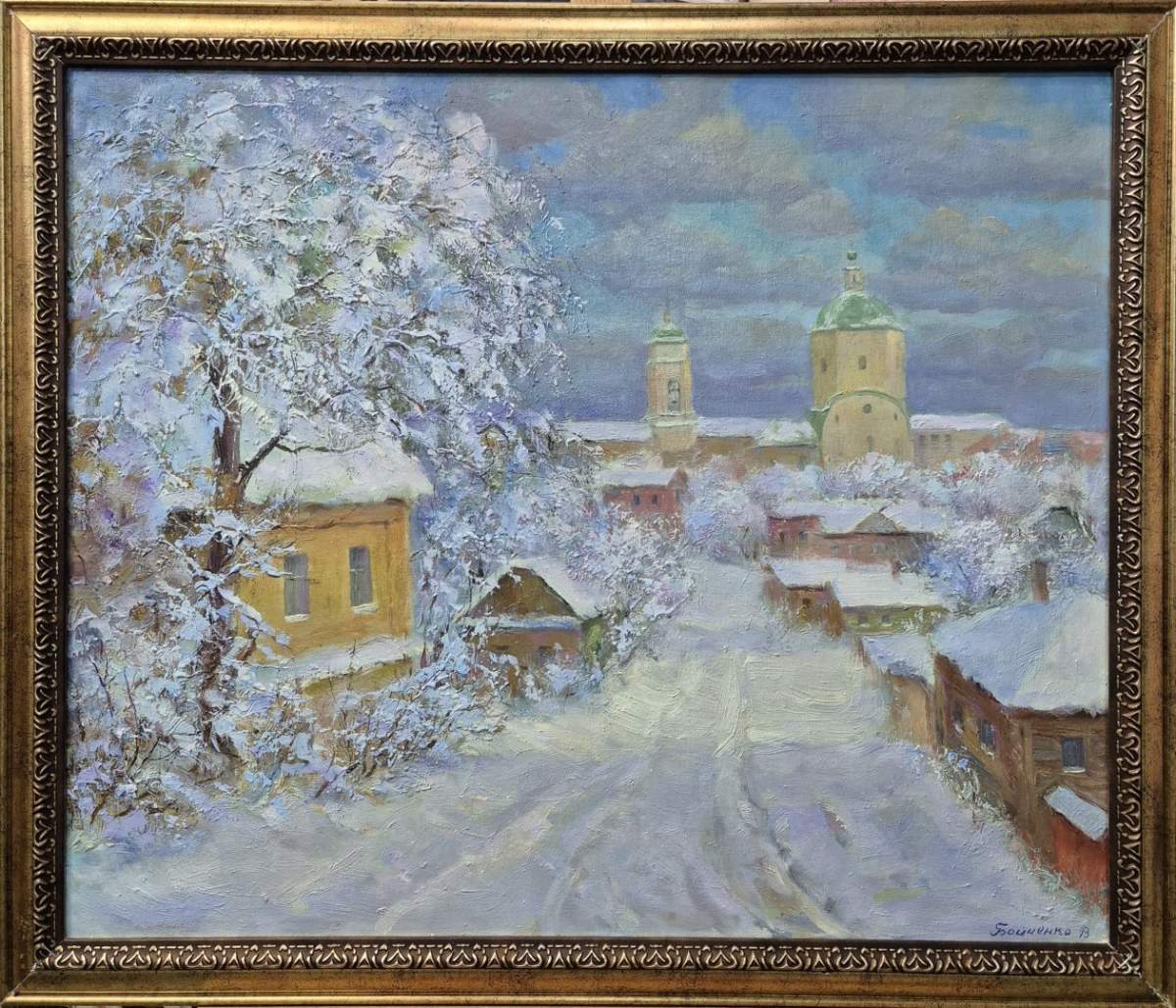 Картина. Виктор Бойченко. Старый Воронеж. Холст, картон, масло. 50х60см. Авторская живопись.