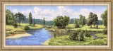Гобелен в раме. Родные места. 61х157 см