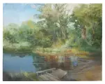 Картина. Евгений Федорищев. Лето. Холст, масло, 55х70 см. Авторская живопись.