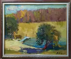 Картина. Александр Филиппов. Прощание с летом, холст, масло, 40х60 см. Авторская живопись.