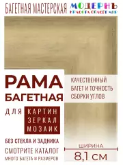 Багетная рама 55x85 для картин и зеркал, ширина - 8,1 см, классическая, пластиковая, с креплением, 142-40