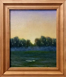 Попов Дмитрий. Сиреневый туман. Холст, картон, масло. 25х20 см. Авторская живопись