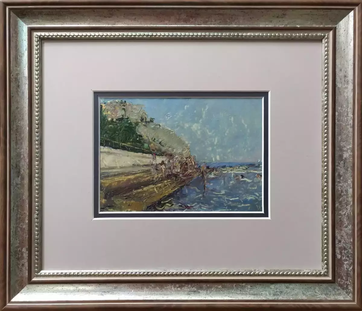 Картина. Иван Бондарев Крым, картон, масло, 12х17,5 см. Авторская живопись.