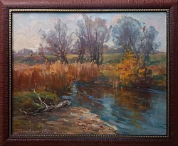 Картина. Александр Поплавский. Осенний этюд. Холст, масло. 40х50 см. Авторская живопись. 