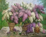 Картина. Надежда Кущева Сирень, холст, масло, 60х75 см. Авторская живопись.