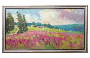 Картина. Александр Филиппов.Лето пришло холст, масло. 45х85 см. Авторская живопись.