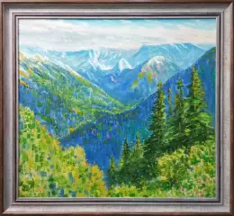 Картина. Сулеков Юрий. Шория, оргалит, масло, 61х67. Авторская живопись.