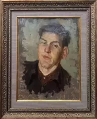 Картина. Василий Лосев. Крепкий парень. Оргалит, масло. 35х27 см. Авторская живопись.