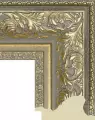 Рама багетная 70x100 для картин и зеркал, золотая - 9,5 см, классическая, пластиковая, с креплением, 920-166