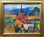 Картина. Василий Лосев Задонск, картон, масло, 41х50 см. Авторская живопись.