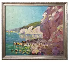 Картина. Александр Филиппов.Утро в Голубой бездне. Холст, масло. 60х70 см. Авторская живопись.