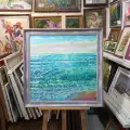 Картина. Сулеков Юрий. Морской этюд, оргалит, масло, 61х62. Авторская живопись.